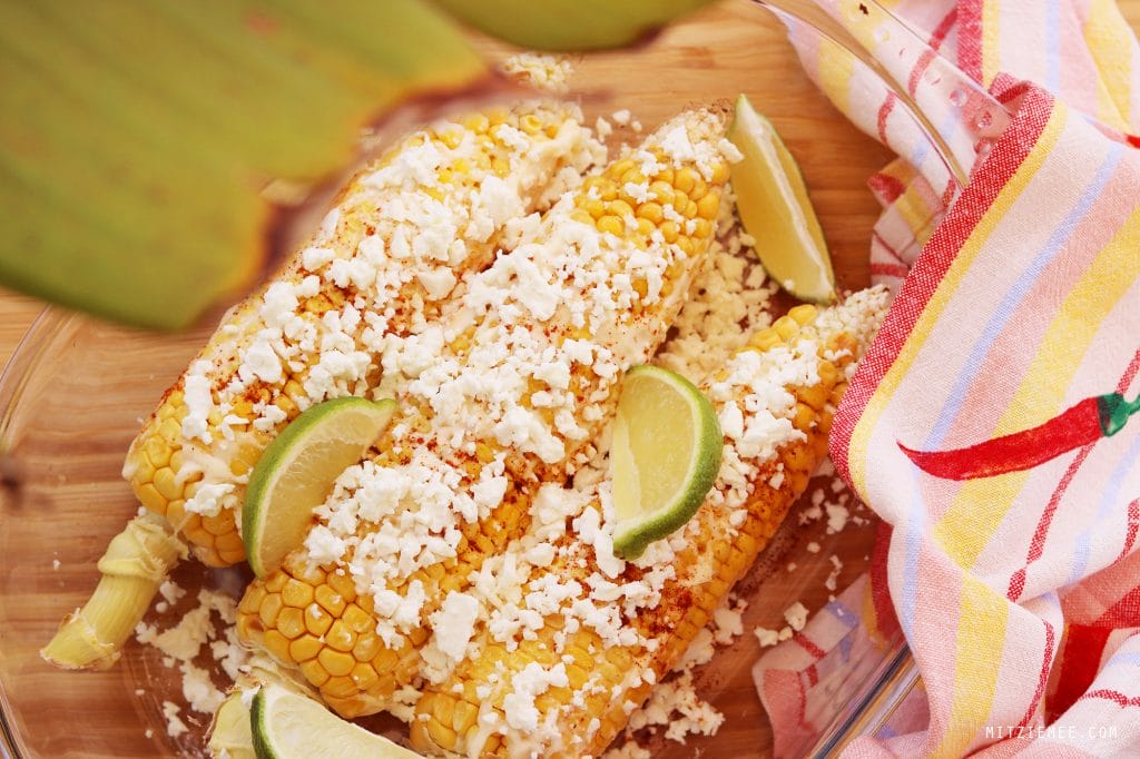 Elotes, mexicanske grillede majskolber