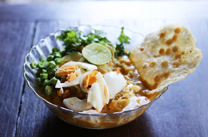 Opskrift: Mohinga - Vegetarisk version med bananstængel