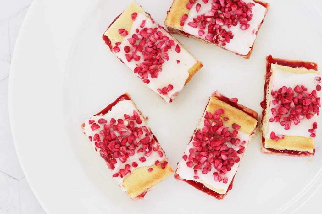 Opskrift: Hindbærsnitter