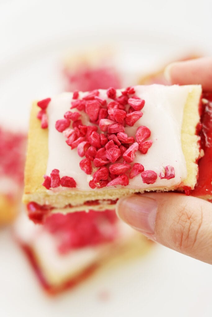 Opskrift: Hindbærsnitter