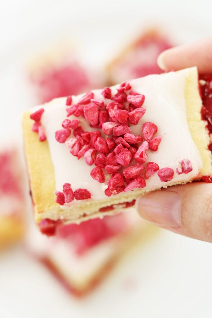 Opskrift: Hindbærsnitter