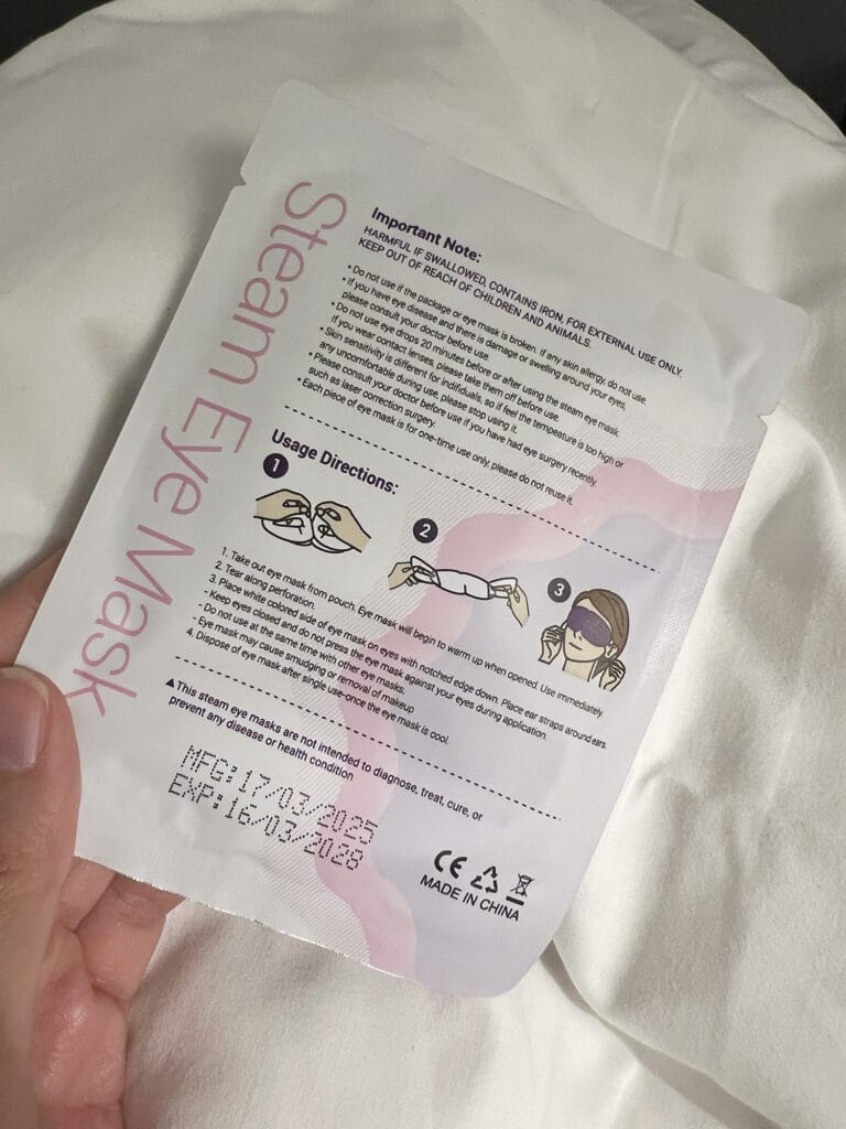 Review: BeHoomi Steam Eye Mask med lavendel